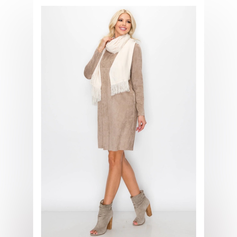Joh khaki Long Sleeve Dress Sz L
